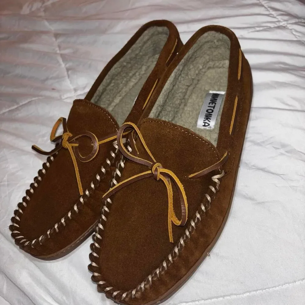 Minnetonka Men's Brown and Tan Loafers